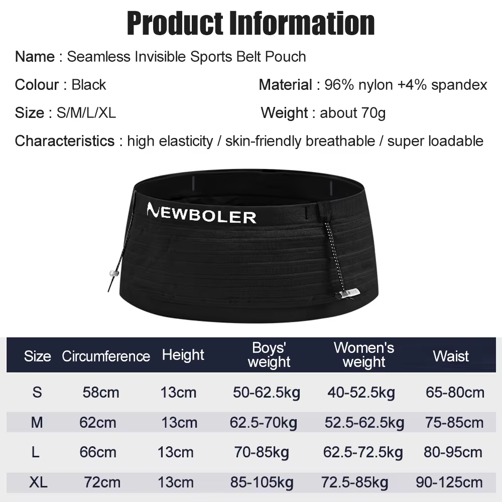 NEWBOLER Görünmez Bel Çantası  - Running Gear To Hold Phone incelemesi ve fiyatı