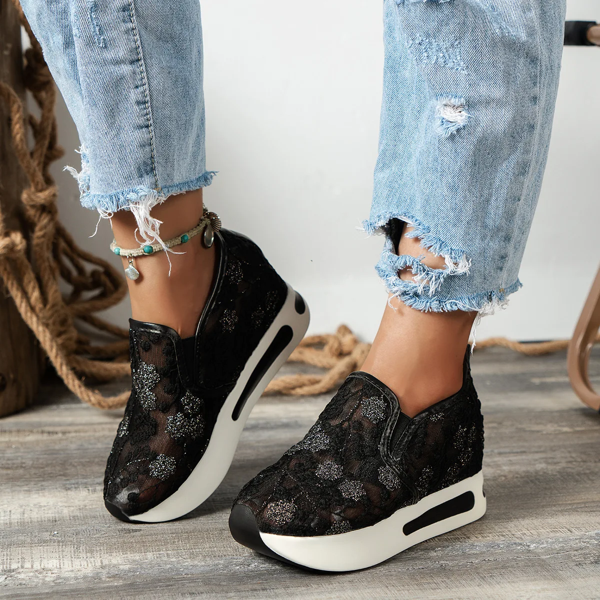 Dantel düz platform kadın spor - Running Gear Ladies incelemesi ve fiyatı